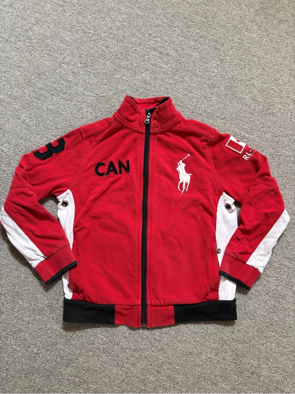 POLO Ralph Lauren (Rare Limited Edition) TEAM CANADA Kids Zip-Front Jacket 5 - Picture 2 of 5